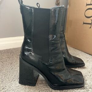 Circus by Sam Edelman Black Patent Leather Ankle Boots
